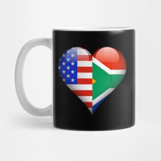 Half American Half South African - Gift for South African From South Africa Mug